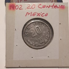 1902-Zs Z - 20 Centavos - 20C Mexico  picture