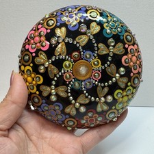 4.5” Dragonfly Bling Mandala - Hand Painted Handmade Stone - By JaDeL picture