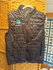 Patagonia Nano Puff Vest Black Insulated Puffer Vest Mens M New Relic Tech Logo picture