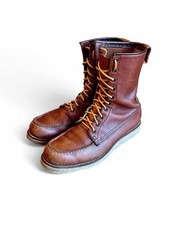 VTG 1984 Red Wing 877 Irish Setter Oro-Russet Leather Boots Mens 9.5A Moc Toe 8” picture