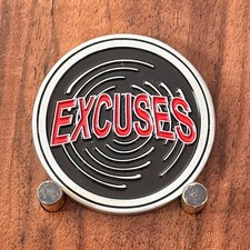 Excuses Vs Results Motivational Business Slogan Themed Challenge Coin  W#19 picture