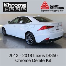 Chrome Delete Vinyl Wrap fitting the 2013-2020 Lexus IS350 (Glossy Black) picture