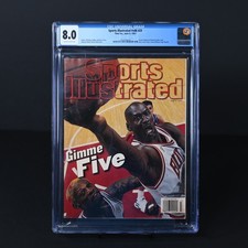 Sports Illustrated 6/9/97 Michael Jordan Dennis Rodman Bulls CGC 8.0 NBA Finals picture