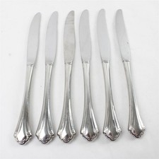 Set of 6 Oneida Repose Stainless Modern Hollow Handle Dinner Knives 9.25in picture