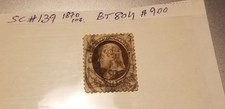 1870 Scott #139 USA 10 Cents Stamp Jefferson Extremely Rare Piece Idbt802. picture