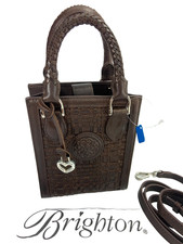 Authentic BRIGHTON Levi Mini Tote Purse Leather Retail $295 NWT BRN picture