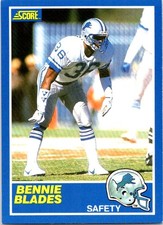 1989 Score - Bennie Blades #57 RC - Near Mint or Better picture