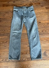 Helmut Lang 1990s Gray Classic Bootcut Denim Jeans Sz 32 picture