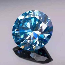 3 CT Natural Blue Diamond Round Cut VVS1 D Grade IDGL Certified 1 Free Gift ED8 picture