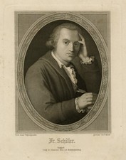 Antique Print-PORTRAIT-FRIEDRICH SCHILLER-POET-PHILOSOPHER-Krautle-ca. 1850 picture