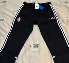 adidas Juventus Soccer Track Pants Black/White/Pink Size L Licensed HC7797 picture