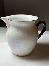 ⁠VTG RKG Czechoslovakia Lusterware Creamer Art Deco Iridescent Pitcher 1930’s picture