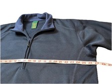 Cabelas XL Mens 1/4 Zip Pullover Fleece Lined Jacket Dark Blue Size XL Preppy picture