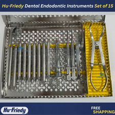Hu-Friedy Dental Endodontic Instrument Set 15 PCS with Large Sterilization Casse picture