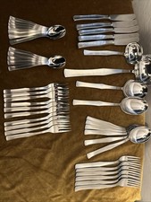 VTG NICA  Roneusil Rostfrei Stainless Flatware 43 Pc Set Germany MCM Modernist picture