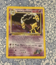 Pokémon TCG Sabrina's Alakazam Gym Challenge 16/132 1st Ed Holo Rare 80 HP ENG picture