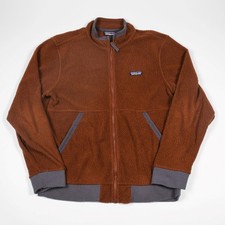 Patagonia Men's Lightweight Full Zip Fleece Jacket Burnt Orange Medium picture