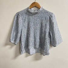 H&M Women's Floral Cropped Blouse size XXL -New without tag picture