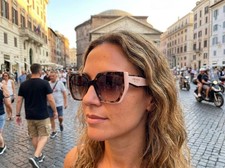 PRADA PR 15WS Women's Sunglasses 01R0A6 Tortoise Caramel Brown picture