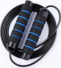 Skipping Jump Rope Tangle-Free with Ball Bearings and 6 foam Handles 1-Pack picture