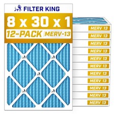 Filter King 8x30x1 Air Filter MERV 13, AC Furnace Filters (12-Pack) picture