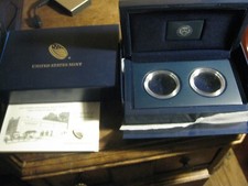 2013-W WEST POINT AMERICAN EAGLE 2 COIN SET BOX ONLY WITH 2 CAPS & COA NO COINS picture