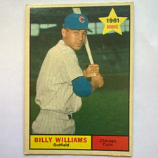 Topps ‘61 #141 Billy Williams Rookie Card, EX-EXMT, centered, good color/corners picture