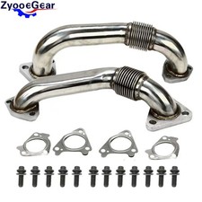 Heavy Duty Upgraded 304SS Up Pipes W/ Gaskets For 6.6L GMC Chevy Duramax 01-16 picture