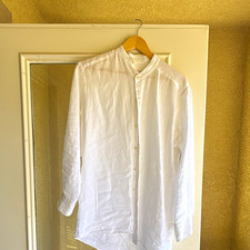 Eton Plain Weave 100% Linen Shirt Size 38/15 Slim picture