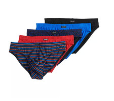 Men's Equipo 5-Pack Bikini Briefs (Red-Black) No Fly Premium Cotton Underwear picture