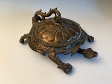 Antique Bradley & Hubbard Cast Iron Turtle / Dragon Spittoon Cast Iron Tin Lid picture