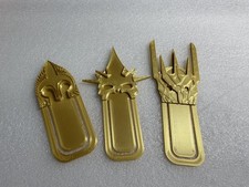 3x Lord of the Rings Bookmarks - Sauron - Witch King - Gondor Soldier Gold 3”-5” picture