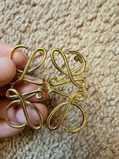 Loewe Anagram Brooch Gold Jewelry Pin picture