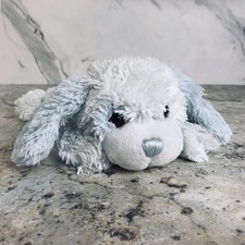 VINTAGE CHRISHA PLAYFUL PBLUE WHITE PUPPY DOG LOVEY PLUSH CIRCA 2008 picture