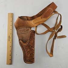 Antique J.H. Livingston Fort Smith Arkansas Tooled Leather Holster Rig Western picture