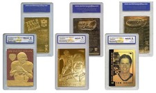 TOM BRADY Patriots Genuine 23KT NFL Gold Cards ALL Graded Gem-Mint 10 - SET OF 3 picture