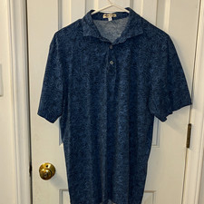 Peter Millar Summer Comfort Polo Lot of 2 Blue M Short Sleeve picture