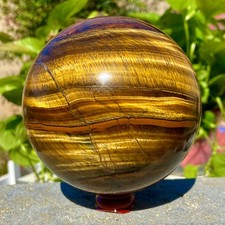 3.82LB Natural Tiger's eye stone quartz Sphere crystal ball rock Healing picture