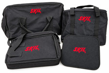 SKIL 4-Piece Fabric Tool Bag Set Black/Red with Handles & Zipper Closure picture