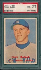 1957 Topps Tony Kubek #312 PSA 8 (RC) picture