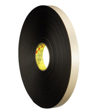 3M Double Coated Polyethylene Foam Tape 4492B, Black, 1/4”in x 72 yd, 36pk,(826) picture