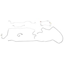 1970-72 Plymouth Duster Valiant Complete Manual Drum Brake Line Kit Set OE Steel picture