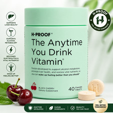 H-PROOF The Anytime You Drink Vitamin, Black Cherry, 40 Chewable Tablets picture