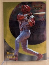 1998 Bowman's Best #92 Barry Larkin Reds RARE CHROMIUM PREMIUM BASE CARD picture