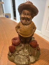 Vintage Tom Clark Shorty Strawberry Patch Gnome Sculpture Signed 1984 picture
