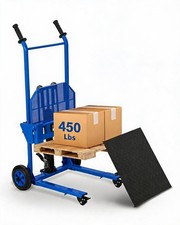 450Lbs Hydraulic Manual Stacker, Q235 Steel Hand Lift Truck 1.5-36in Lift Height picture