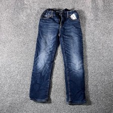 Gap Kids 1969 Boys Blue Straight Leg Jeans Size 8 Regular Dark Wash 3587 picture