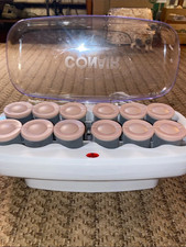 Conair Hot Rollers CHV12XNRX 12 Heated Hair Curlers Pink/White With Case Tested picture