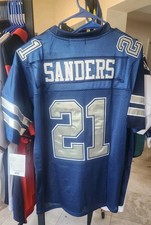 VINTAGE Deion Sanders Jersey Throwback Blue ALT DALLAS COWBOYS - MENS MEDIUM picture