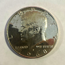 1968-S Kennedy Half Dollar 50C 40% Silver Business Strike KM#200 (A) picture